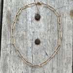 14k Gold Paperclip Chain Styled Necklace copyright chisholm trail designs 2025