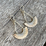 18k Gold and Argentium Silver Dangle Earrings copyright chisholm trail designs 2025