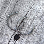 Argentium Silver Classic Big Hoop Earring with Beads copyright chisholm trail designs 2025