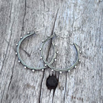 Argentium Silver Classic Big Hoop Earring with Beads copyright chisholm trail designs 2025