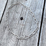 Argentium Silver Paperclip Link Style Necklace copyright chisholm trail designs 2025