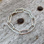 Argentium Silver Paperclip Link Style Bracelet