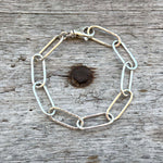Argentium Silver Paperclip Link Style Bracelet
