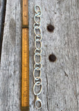 Argentium Silver Big Oval and Circle Link Bracelet