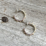 Classic Hoop Earring with 18k Yellow Gold Beads