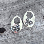 Sterling Silver Flower Garden Dangle Earrings