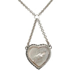 Mother of Pearl Heart Pendant Argentium Silver Necklace copyright chisholm trail designs 2025