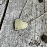 Silver Big Heart Pendant Necklace