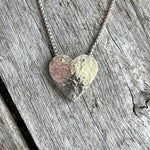 Silver Big Heart Pendant Necklace