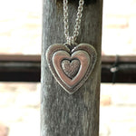 Triple Heart Pendant Necklace