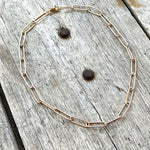 19" 14k Gold Paperclip Chain Styled Necklace