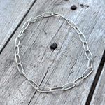 Silver Paperclip Link Style Necklace