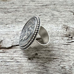 Alexander the Great Reproduction Coin Ring, Size 8.5
