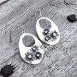 Sterling Silver Flower Garden Dangle Earrings copyrighted chisholm trail designs 2025