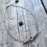 Sterling Silver Flower and Feather Necklace copyright chisholm trail designs 2025