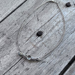 Sterling Silver Flower and Feather Necklace copyright chisholm trail designs 2025