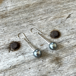 Tahitian Pearl Dangle Earrings Set in Sterling Silver copyright chisholm trail designs 2025