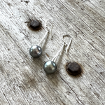 Tahitian Pearl Dangle Earrings Set in Sterling Silver copyright chisholm trail designs 2025
