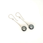 Tahitian Pearl Dangle Earrings Set in Sterling Silver copyright chisholm trail designs 2025
