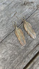 Argentium Silver Feather Dangle Earrings with 18k Gold