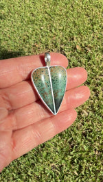 Morning Dew Jasper Split Heart Pendant