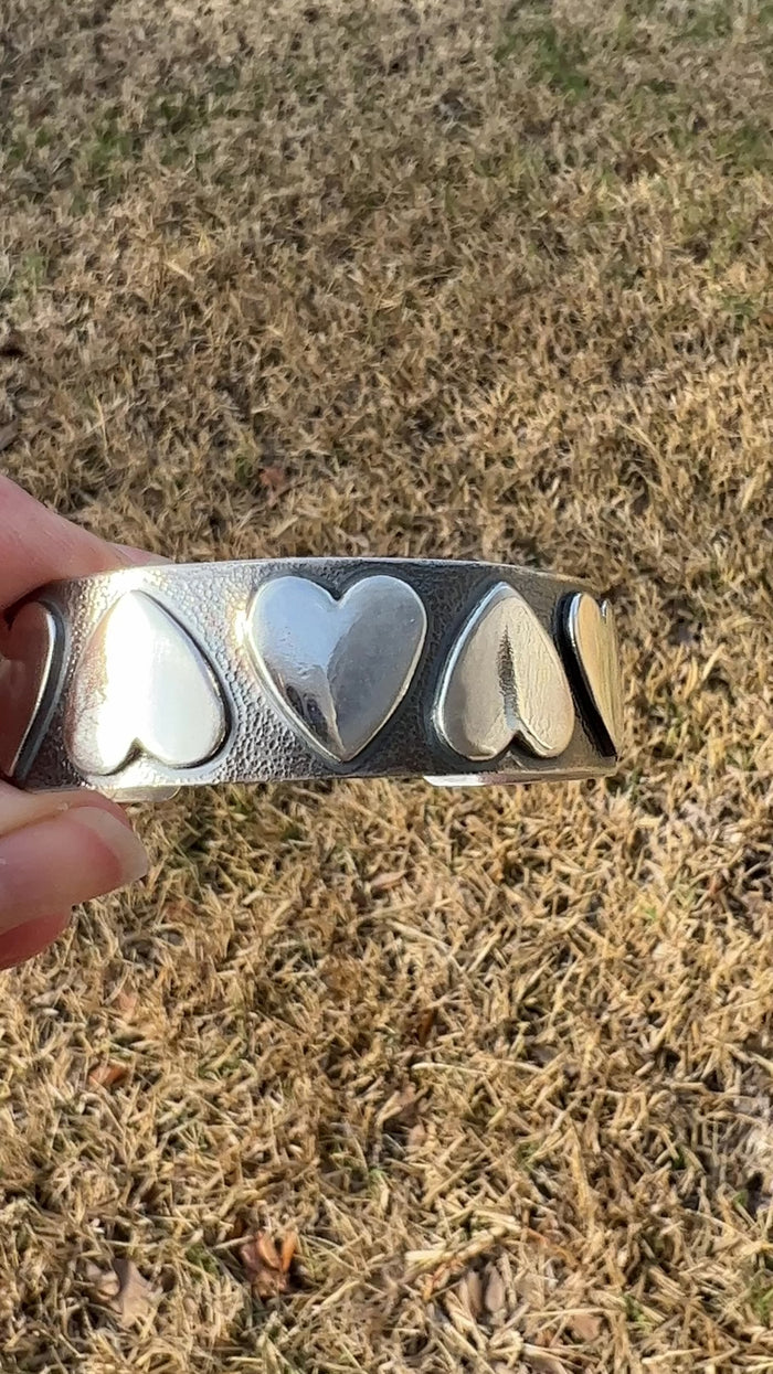 Argentium Silver Follow Your Heart Cuff Bracelet