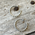 Argentium Silver Classic Hoop Earrings with Ancient Granulation Technique