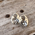 Sterling Rustic Rose Silver Dangle Earring