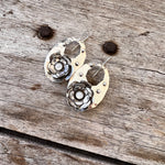 Sterling Rustic Rose Silver Dangle Earring